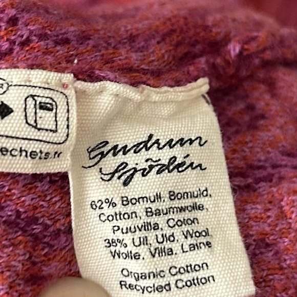 Gudrun Sjoden Ottilia Floral Knjt Coat Jacket Women’s Large - Picture 9 of 13